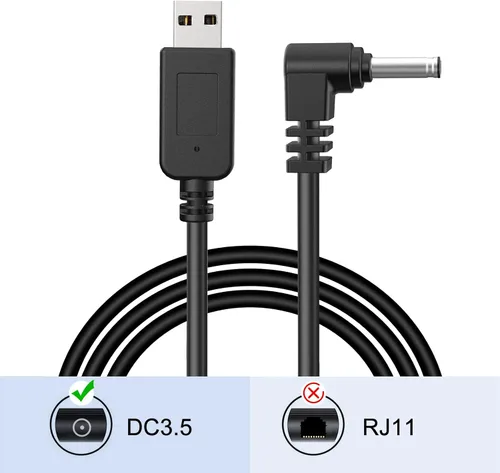 Vista 4 de Cable detector de radar, cable de enchufe USB a DC3.5, para Cobra Whistler Escort Valentine One Uniden Beltronics Radar Detector, Cable