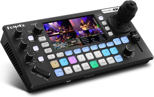 Vista 9 de FoMaKo 5.5 pulgadas FHD LCD pantalla 4 canales HDMI transmisión en vivo conmutador 1080p 60FPS Grabación de video USB USB3.0 HDMI Conmutador