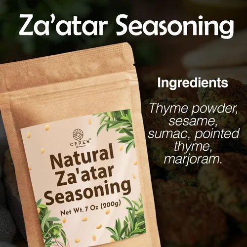 Vista 9 de Zaatar Spice7 Oz Natural Za'atar condimento