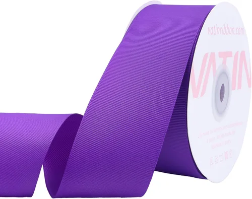 Vista 249 de VATIN Cinta de Grogrén Negra, 1-1/2" x 50 Yardas Continuas, Cinta de Grogrén de Poliéster Negra, Usar para Lazos de Bricolaje, Accesorios