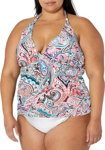 Vista 26 de La Blanca Traje de baño tankini con cuello en V para mujer Planta/Hojas de boceto