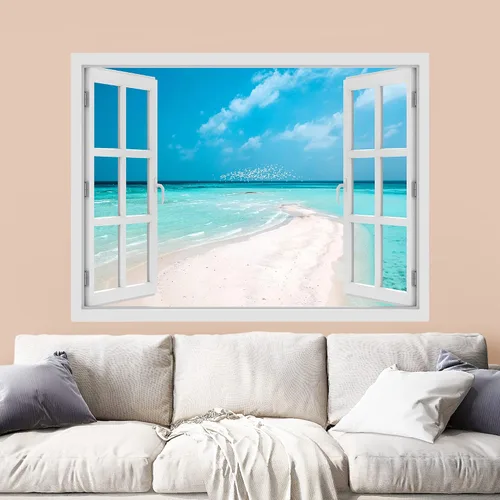 Vista 8 de wall26 Mural de pared extraíble de playa y mar tropical, 24 x 32 pulgadas