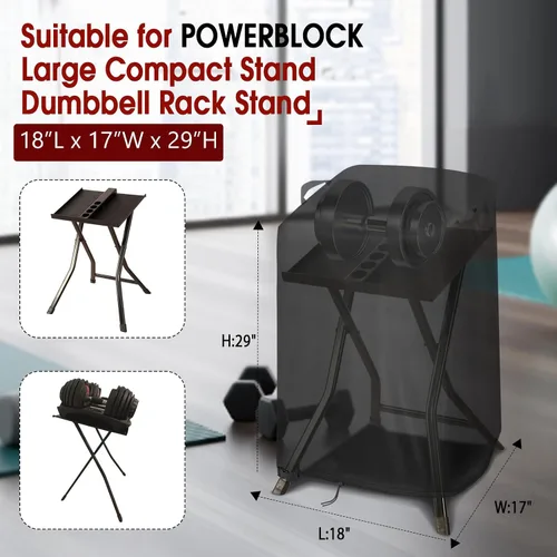 Vista 2 de Funda para mancuernas, a prueba de polvo, para entrenamiento de fuerza, para gimnasio en casa, cubierta impermeable para mancuernas (funda solamente)