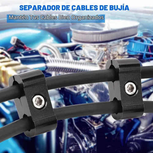 Vista 4 de 12 piezas de separador divisor de cable de bujía de motor de automóvil para cables de bujía de 8 mm, 9 mm, 10 mm Sujetadores de cable de encendido