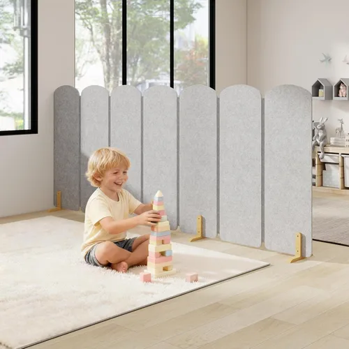 Vista 2 de Divisor de habitación plegable para niños, partición independiente para aula, pantalla de juegos para niños, separador de sala de juegos para niños