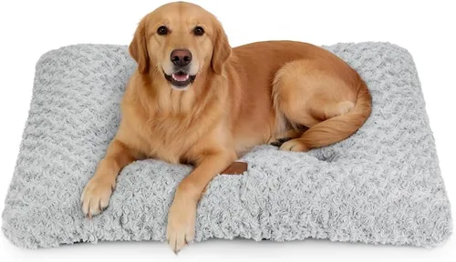 Vista 16 de Alfombrilla de cama para perro, suave y mullida, para jaula de perro, cama para perros pequeños, medianos y grandes, y gatos, lavable Marrón