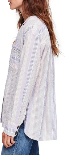 Vista 3 de Free People Top bohemio con botones a rayas de marea alta para mujer