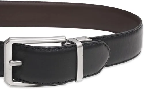 Vista 5 de Mens Casual Leather Belts - Reversible Belts For Men - Dual Side Adjustable buckle Dress Pants Mens Belts