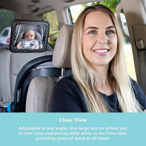 Vista 3 de Disney Baby by J.L. Childress - Espejo retrovisor para asiento de automóvil para bebé, niño pequeño o niño, artículos esenciales de viaje