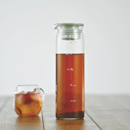 Vista 4 de Hario "Mizudashi" - Botella de té fría de infusión, 1000ml, Verde Ahumado