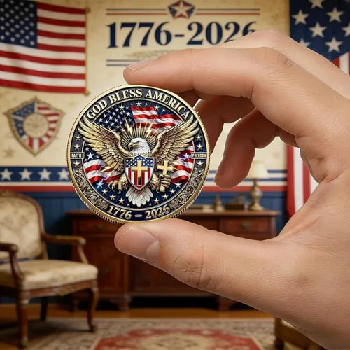 Vista 4 de America - Moneda conmemorativa del 250 aniversario, desafío de 250 aniversario de Estados Unidos, para patriotismo, moneda de aniversario