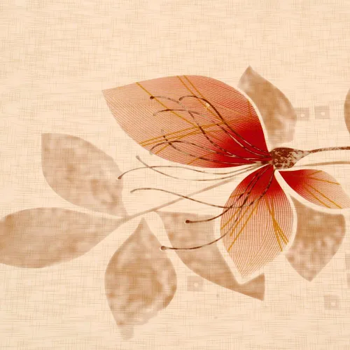 Vista 3 de Patrón floral - Papel tapiz autoadhesivo para decoración del hogar (rollo)