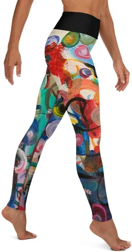 Vista 3 de Leggings para mujer, pantalones de yoga de cintura alta, control de abdomen, leggings para entrenamiento, leggings para mujer, ropa deportiva