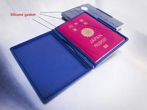 Vista 5 de Funda para pasaporte, resistente al agua, funda para pasaporte, Azul, Moderno