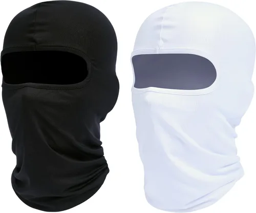 Vista 20 de ROXUN Pasamontañas de esquí, paquete de 2 unidades para motocicleta de Negro+calavera