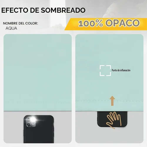 Vista 2 de Yakamok Cortinas 100% opacas para dormitorio, 63 pulgadas de largo, cortinas de bloqueo de luz total con respaldo negro, paneles de ojales sólidos
