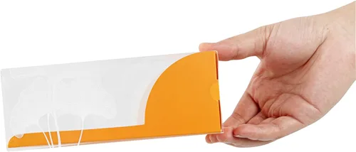 Vista 10 de Restaurantware Caja rectangular de plástico transparente Eclair, 100 unidades Naranja