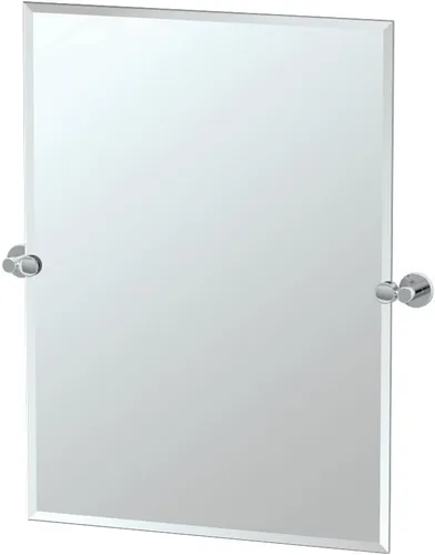 Vista 9 de Gatco 4689SM - Espejo rectangular sin marco de 24 pulgadas, cromado/montado en la pared, biselado sin marco, espejo de tocador de baño con soportes