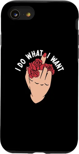 Vista 18 de I Do What I Want Middle Finger Flowers Women Case for iPhone 16