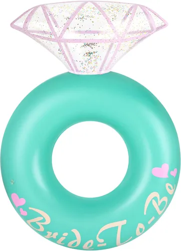 Vista 13 de HeySplash Pool Floats, Inflatable Pool Float, Large Floatie for Bachelorette Party, Swim Tube River Lake Beach Bride Wedding Decor Fun Toy Raft