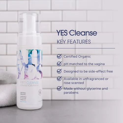 Vista 4 de AH! YES CLEANSE - Lavado vaginal suave y orgánico espumoso, sin fragancia, pH igualado para mujeres con ingredientes naturales, elimina el olor