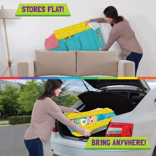 Vista 5 de Pop2Play Cocomelon - Zona de juegos de interior para niños pequeños, con tecnología StrongFold de cartón para niños pequeños, multicolor