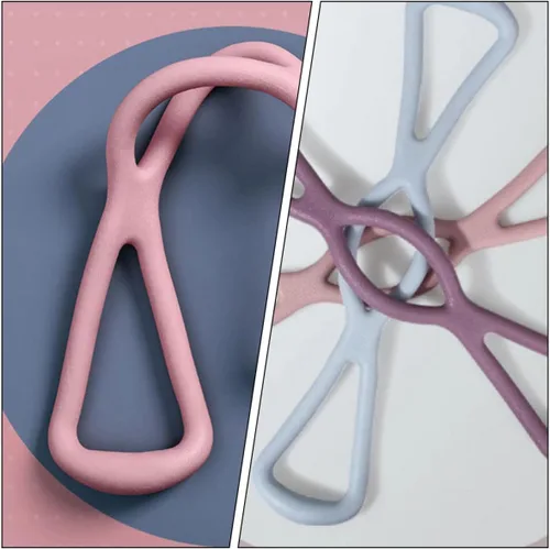 Vista 8 de PRETYZOOM Juego de 3 bandas elásticas de resistencia de alta elasticidad, bandas elásticas de entrenamiento pesado para ejercicio, pilates, yoga