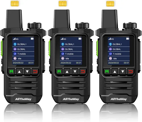 Vista 11 de Walkie Talkies globales gratuitos de por vida, radio 4G PoC, radio nacional, radio PTT bidireccional de larga distancia con linterna para equipos