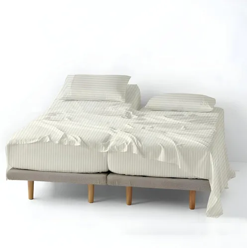 Vista 38 de ARlinen Juego de sábanas divididas tamaño Queen, 5 piezas, 100% algodón egipcio, bolsillo profundo de 16 pulgadas, ropa de cama suave de lujo