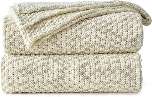 Vista 18 de Longhui bedding - Manta de punto negra para sofá, suave, acogedora, lavable a máquina, 100% algodón, manta de sofá, pesada, de 2.5 libras, bolsa