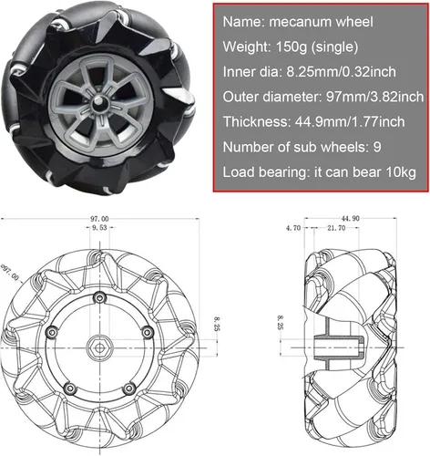 Vista 4 de SmaringRobot Kit de chasis de coche robot de metal