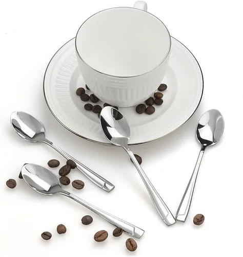 Vista 6 de Cand Demitasse - Cucharas de café de acero inoxidable, 16 unidades, 5 pulgadas