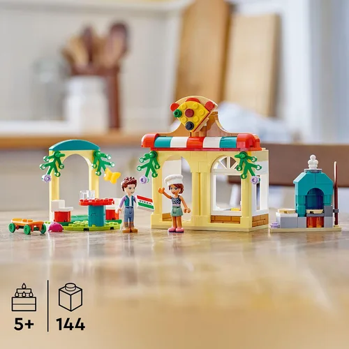 Vista 2 de LEGO Friends Heartlake City Pizzeria 41705 - Juego de restaurante, regalo creativo para nietos, juguetes para niños de 5 años con mini-muñecas