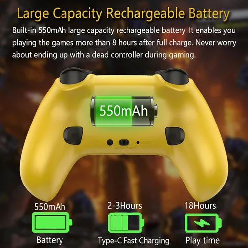 Vista 5 de arVin Control de juego para SwitchiPhoneiPadiOSAndroidTablet Controller Gamepad para Call of Duty Mobile, Apex Legends, Genshin Impact, Joystick