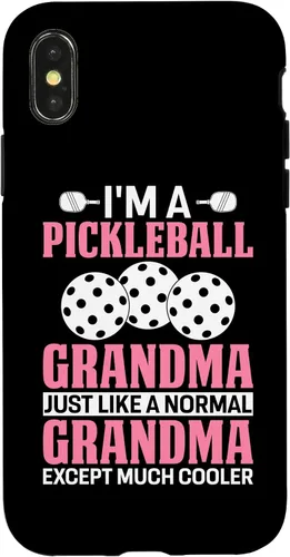 Vista 5 de Funda para iPhone 12 mini Pickleball Grandma Much Cooler Pickle Ball Player Case