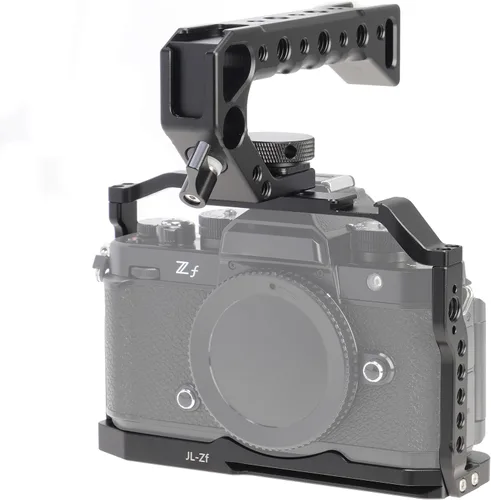 Vista 13 de Fotga Estabilizador de jaula de cámara con mango superior para Sony ZV-E1 sin espejo DSLR cámara video filmmaking, compatible con abrazadera Arca