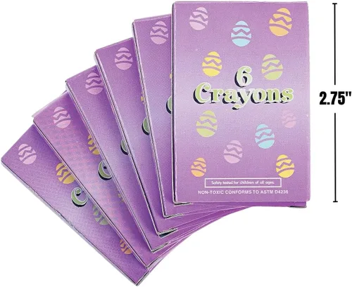 Vista 2 de Fun Express - Crayones de cera de Pascua (6Pc/caja, 4Dz) para Pascua - Suministros básicos - Dibujo - Crayones - Pascua - 48 piezas