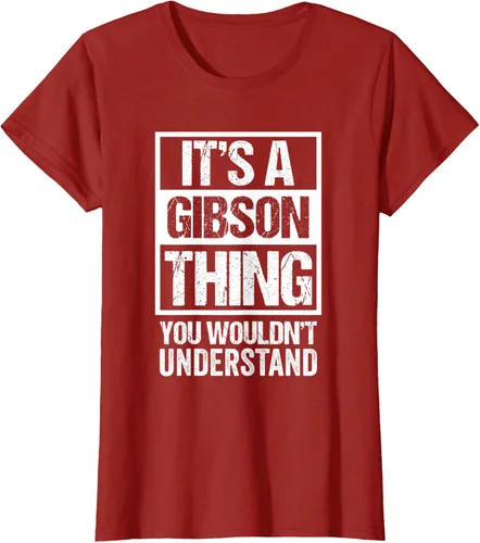 Vista 50 de It's A Gibson Thing You would Not Understand - Camiseta con nombre familiar, Negro, S