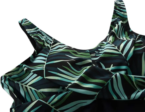 Vista 4 de Septangle Women's Two Piece Swimsuit V Neck Tankini Bathing Suit for Big Bust Plus Size Swimwear with Boy Short