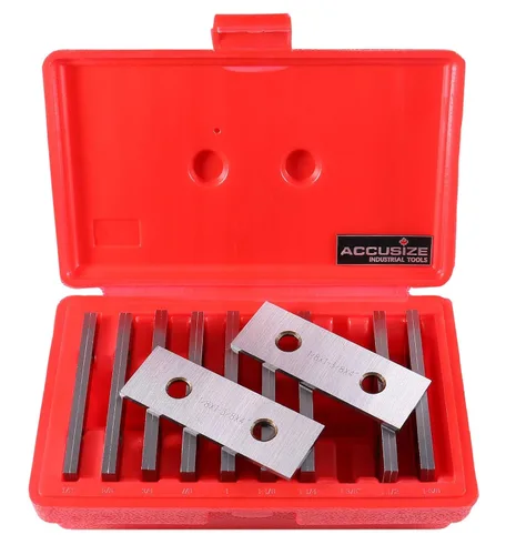 Vista 12 de Accusize Industrial Tools 1/8 '' de grosor 10 pares de juegos paralelos de precisión, 3 '' de longitud, EG10-1403