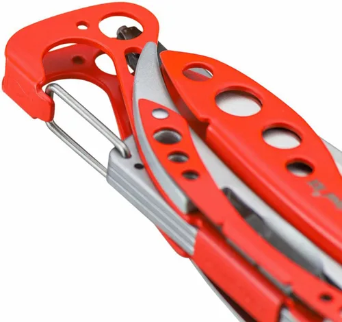 Vista 9 de LEATHERMAN, Skeletool RX - Multiherramienta con cuchillo dentado y rompecristales, color rojo