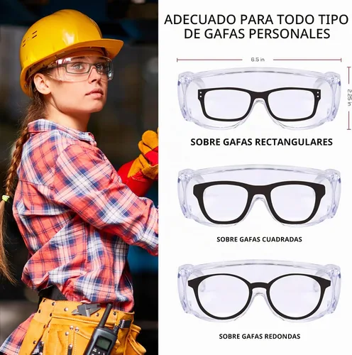 Vista 3 de SAFE HANDLER Diamont Vented Over Glasses Safety Glasses Transparente