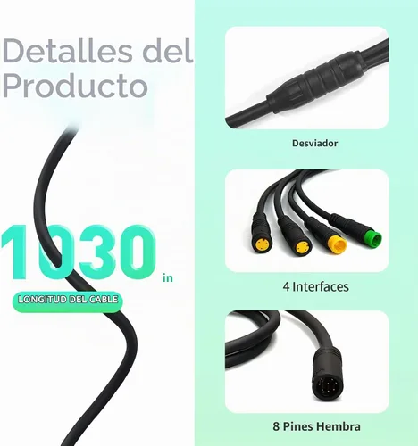 Vista 3 de Ebike BBSHD 1T4 Controlador de cable impermeable Ebrake Pantalla del acelerador para BBS01 BBS02 Mid Motor Drive E-Bike Accesorios de conversión