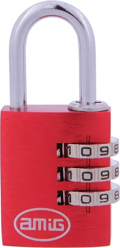 Vista 6 de Amig - Candado de seguridad - con combinación de dígitos - Código numérico - Sin llave - Aluminio - Negro - para taquillas de gimnasio, maletas