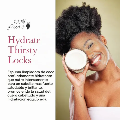 Vista 2 de 100% Pure. Champú natural, 8 onzas