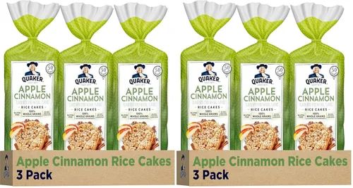 Vista 9 de Quaker Tortas de Arroz Grandes, Manzana y Canela, Paquete de 3