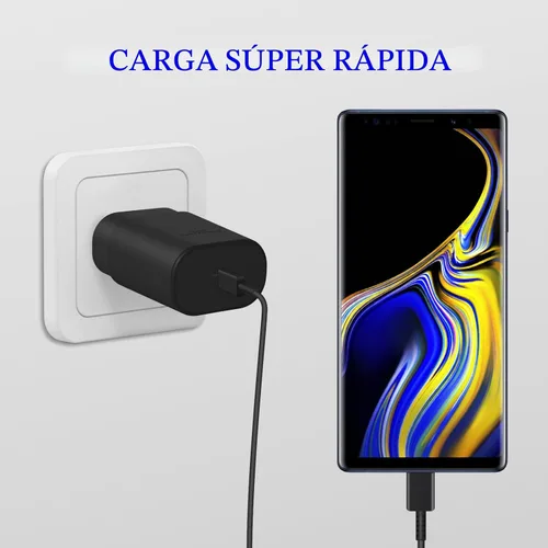 Vista 4 de GUUSMART Cargador tipo C, paquete de 2 cables de carga USB C de 25 W de largo y 6 pies Cargador tipo C Bloque de carga rápida compatible con Negro
