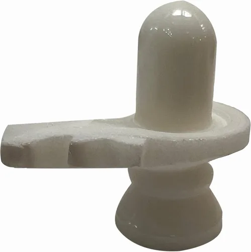 Vista 8 de Wonder Care Estatua de Shiva Lingam de piedra de mármol Shiva Estatua de Shiva hecha a mano Shiva Lingham Stone White Shivling para Pooja
