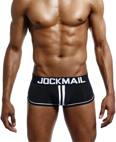 Vista 2 de JOCKMAIL Hombres Open Back Ropa interior Hombres Boxer Shorts Algodón Backless Boxer