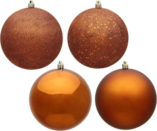 Vista 5 de Vickerman Adorno de bola de oro antiguo de 6 pulgadas con 4 acabados, 4 por caja